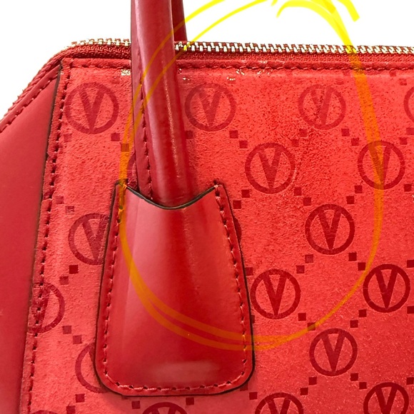 Valentino Red Mimi Monogram Leather Shoulder Bag - Picture 12 of 13
